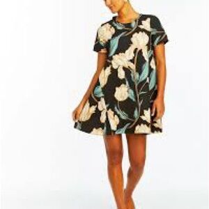 MESTIZA NEW YORK cecily reversible mini dress in black/ivory